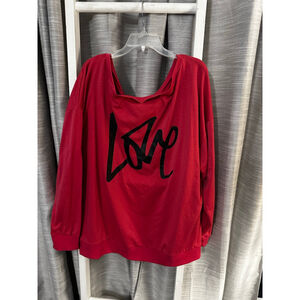 Red Love Graphic Women's Top